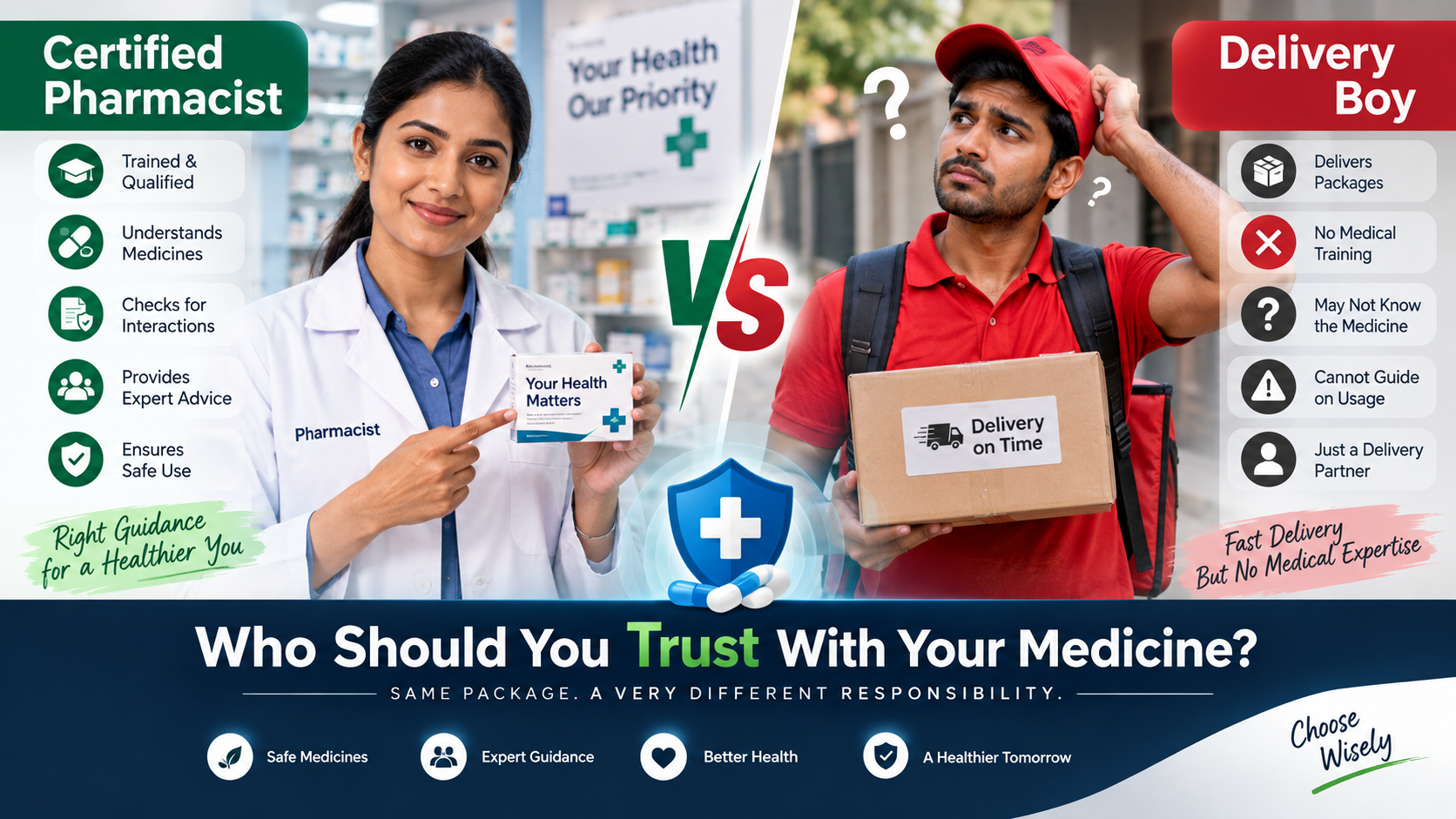 Certified Pharmacist vs Delivery Boy: Who Should You Trust With Your Medicine?