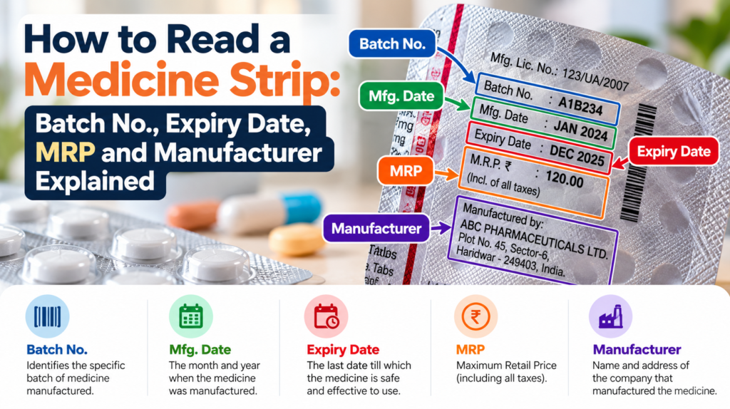 How to Read a Medicine Strip: Batch No., Expiry Date, MRP and Manufacturer Explained